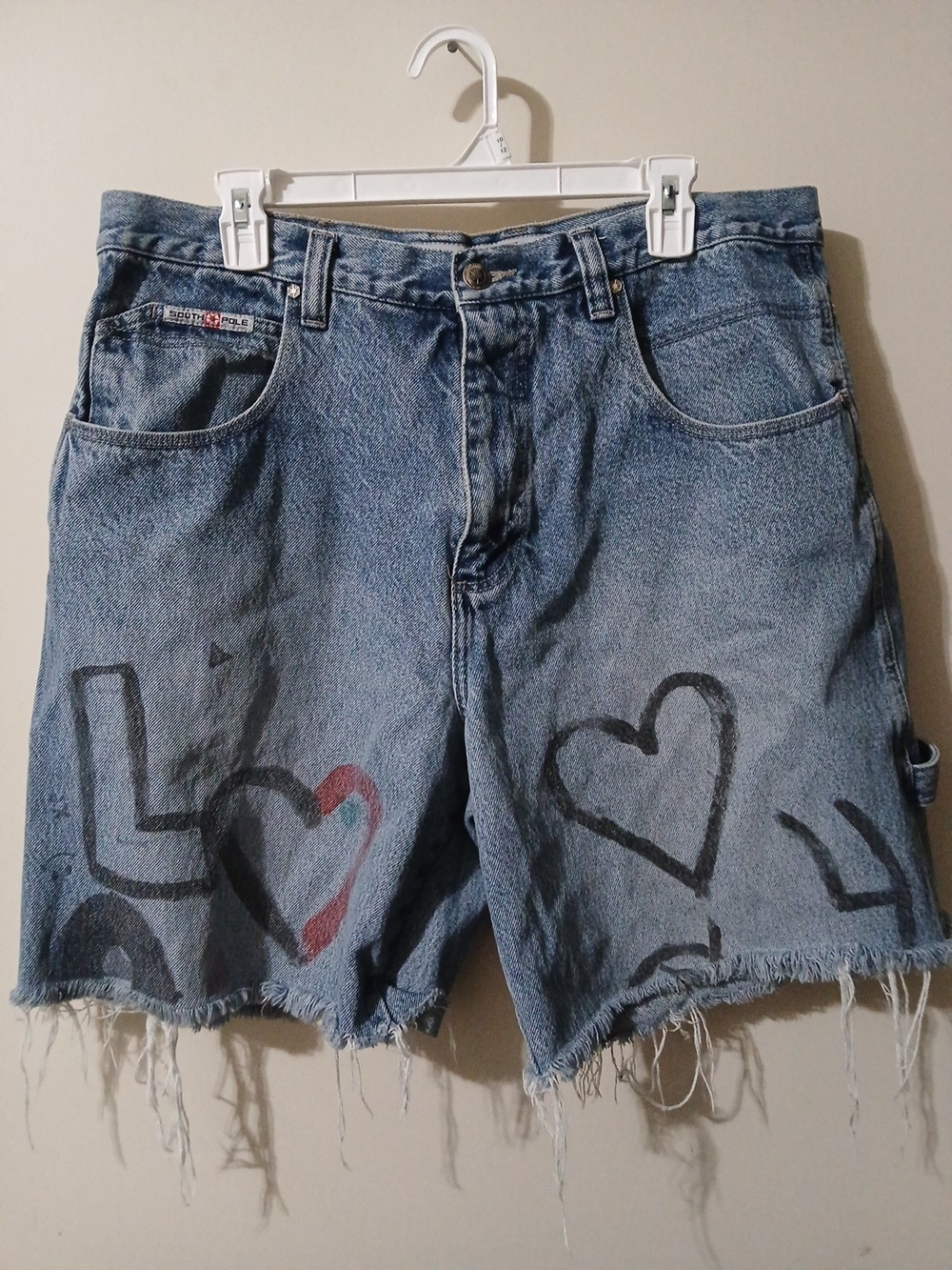 South Pole Blue Denim Cutoff Shorts person personal drawing men size 38